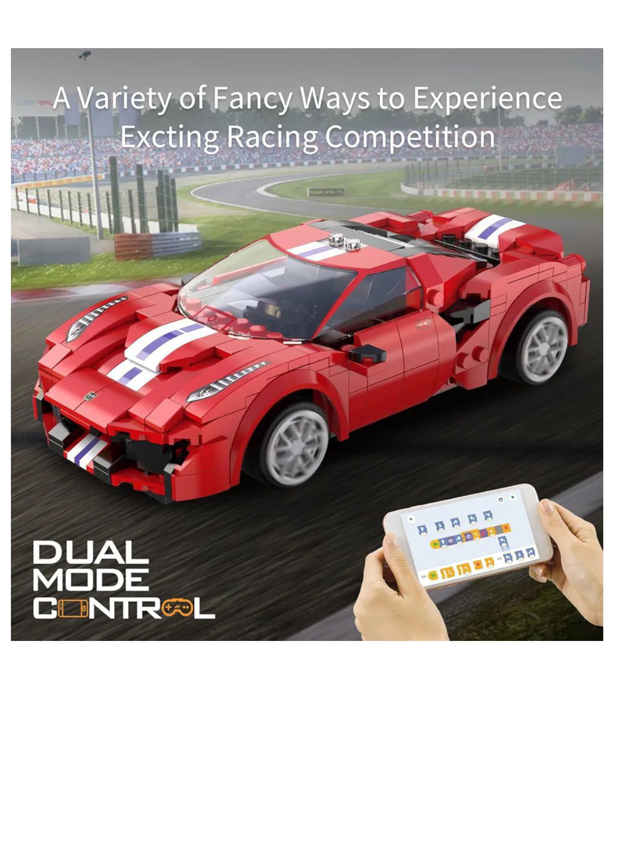 Cada 488 Race Car Dual Mode Control (RC) 306 Pcs