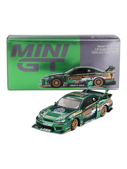 Mini GT Nissan Silvia (S15) LB-Super Silhouette (LBWK 2024 Fausto Racing) 1:64 Scale