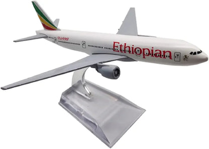 Aircraft Model 16cm Aircraft Ethiopian Cargo B777F Alloy Plane Model (code-139)