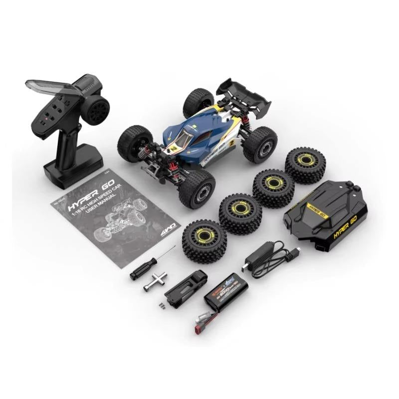 MJXRC Hyper GO 1/16 Scale 4WD Brushless RC Off-Road Truck – High Speed 45 KM/H, Powerful 4WD Remote Control Cars