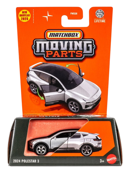 Matchbox Moving Parts 2024 Polestar 3 1:64 Scale