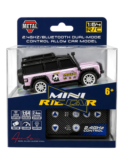 1:64 Scale Mini RC Car –Remote Control Alloy Crawler with 2.4GHz & Bluetooth Dual-Mode Control 1:64 Scale