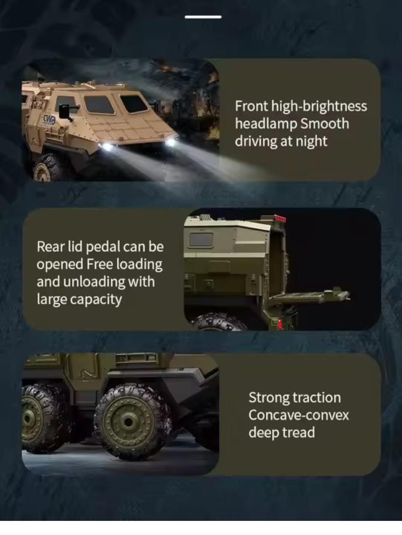 V-Guard Six-Wheel Drive Military Armored Remote Control (RC) Vehicle 1:16 Scale