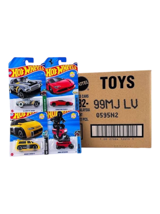 HotWheels Imported 2025 J Case (Contains 72 Cars)