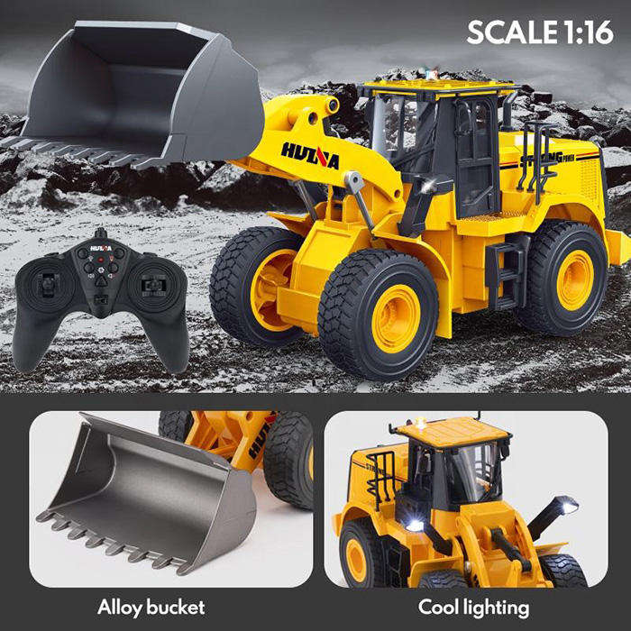 Huina Toys 1552 RC Loader 11 Function 1.87kg Remote control Power Rechargeable battery 3.7V 900mAh Play Time More Than 30 Minutes 2.4Gh 1:16 Scale USB Charger .