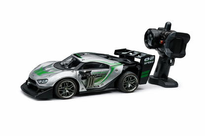 Metal Racing 1:16 Scale RC Metal Racing Car | 2.4GHz Remote Control, 15KM/H High-Speed Sports Car with LED Lights, Drift Function & Shock Absorbers