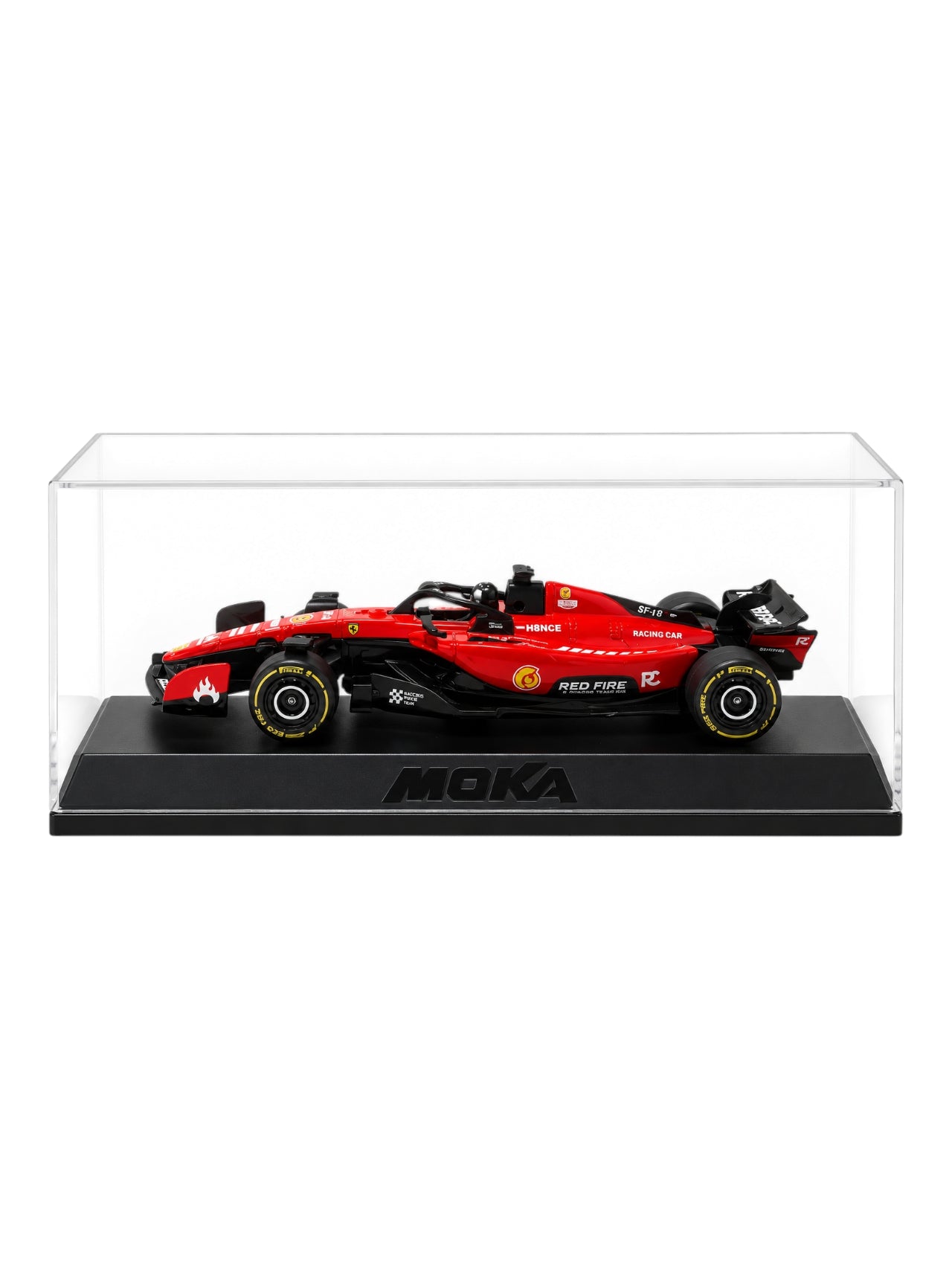MOKA 1:64 Scale RC  Racing Car with Remote Control | 2.4GHz Rechargeable Racing Car | Black and Red Edition
