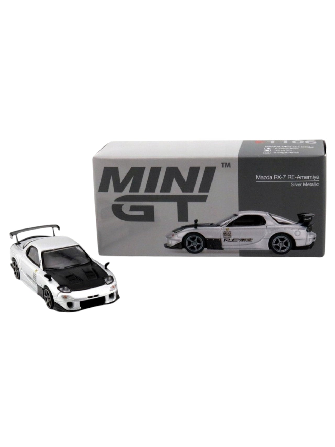 Mini GT #1106: Mazda RX-7 RE-Amemiya Silver Metallic