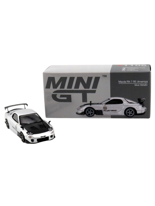 Mini GT #1106: Mazda RX-7 RE-Amemiya Silver Metallic