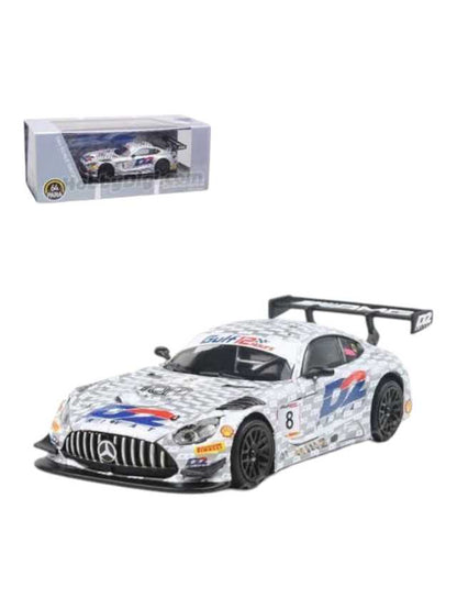 Para64 Mercedes AMG Gt3 2022 Gulf 12hr Ram Racing #8 D2 Livery 1:64 Scale Diecast