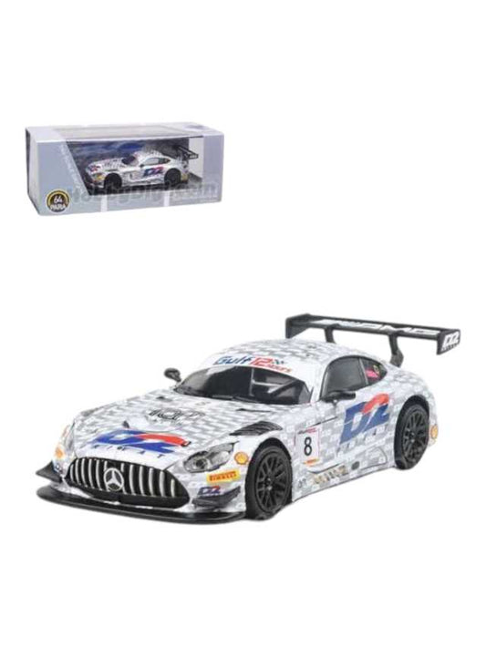Para64 Mercedes AMG Gt3 2022 Gulf 12hr Ram Racing #8 D2 Livery 1:64 Scale Diecast