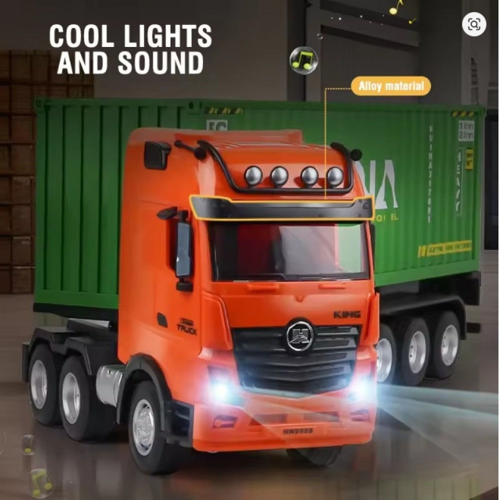 Huina Toys 1317 RC Remote Control Truck Detachable Container Trailer Rechargeable Battery USB Charging Cable Play Time: 20–30 minutes Charging Time: 2–3 hours 1:18 Scale