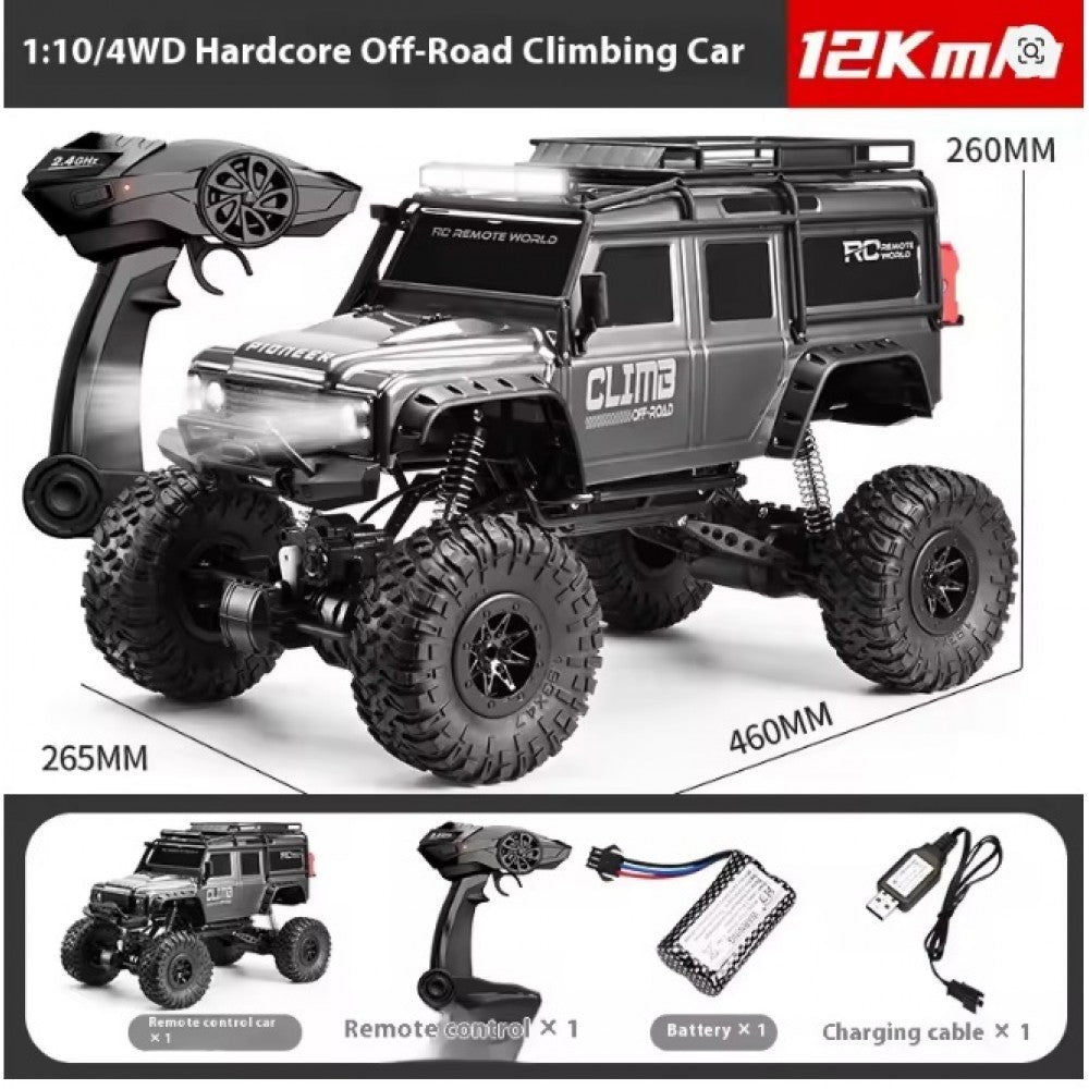 HB TOYS Racing Rally Clamber RTR Ready To Run 1:10 Scale 4WD RC Rock Crawler Off Road Car with Shock Absorbers.