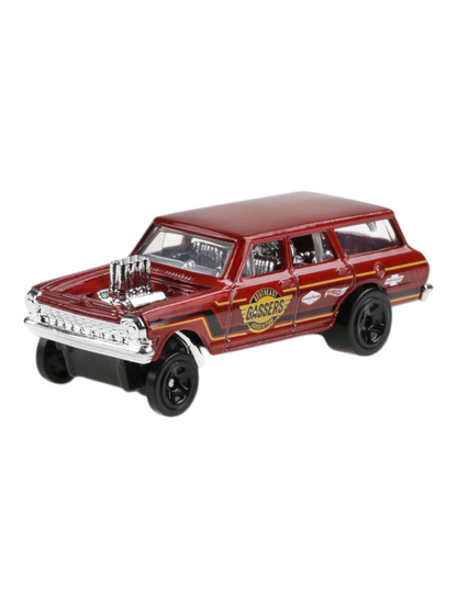 Hotwheels 64 nova wagon gasser Imported Mainline 1:64 Scale GHD05-D7C6