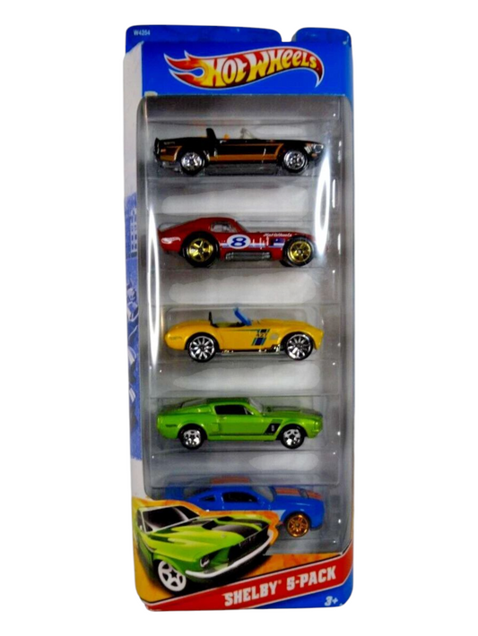 HotWheels Shelby Pack of 5 1:64 Scale (Includes 67 Shelby GT500,Shelby Cobra "Daytona" Coupe,69 Shelby GT500,Shelby Cobra 427 S/C,Ford Shelby GT500)