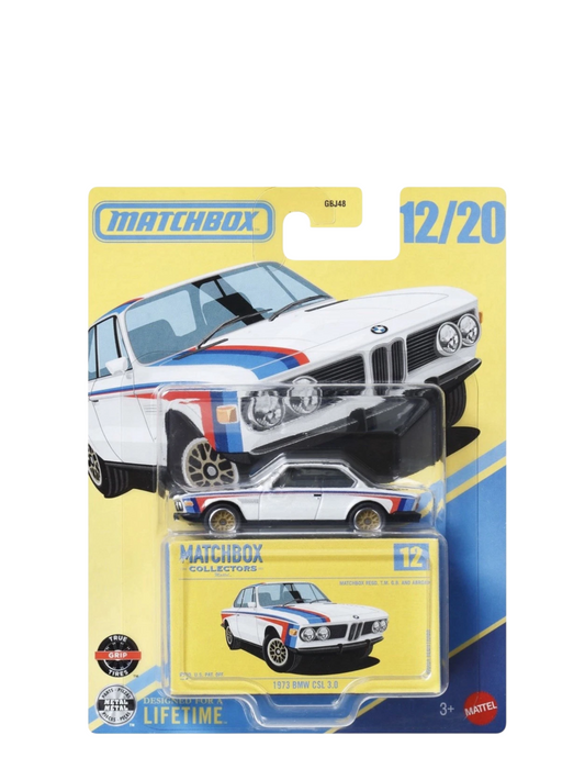MATCHBOX collectors 1973 bmw csl 3.0 designed for a lifetime 1:64 Scale