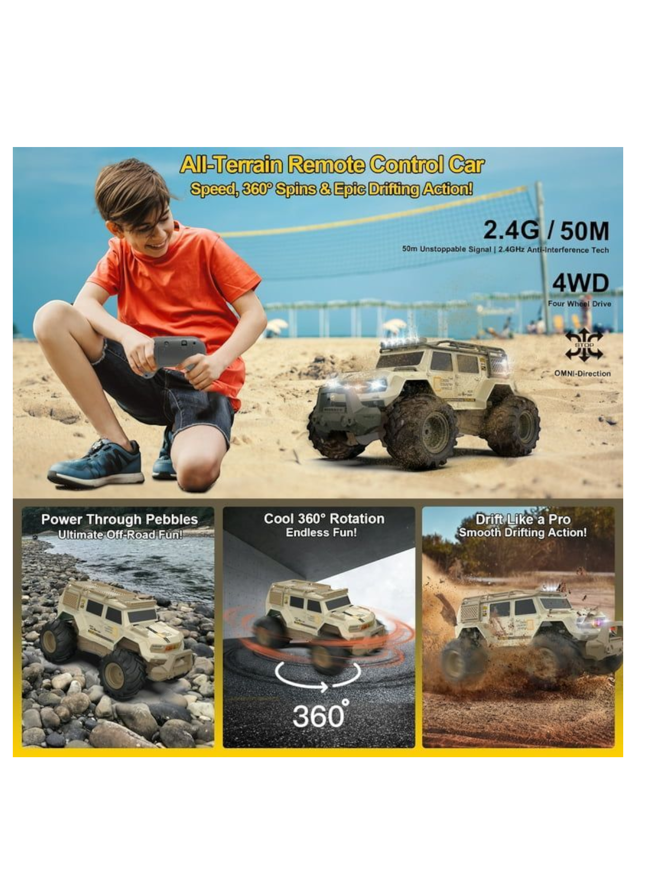 Sulong Amphibious All-Terrain Remote Control Mountain Car 1:14 Scale