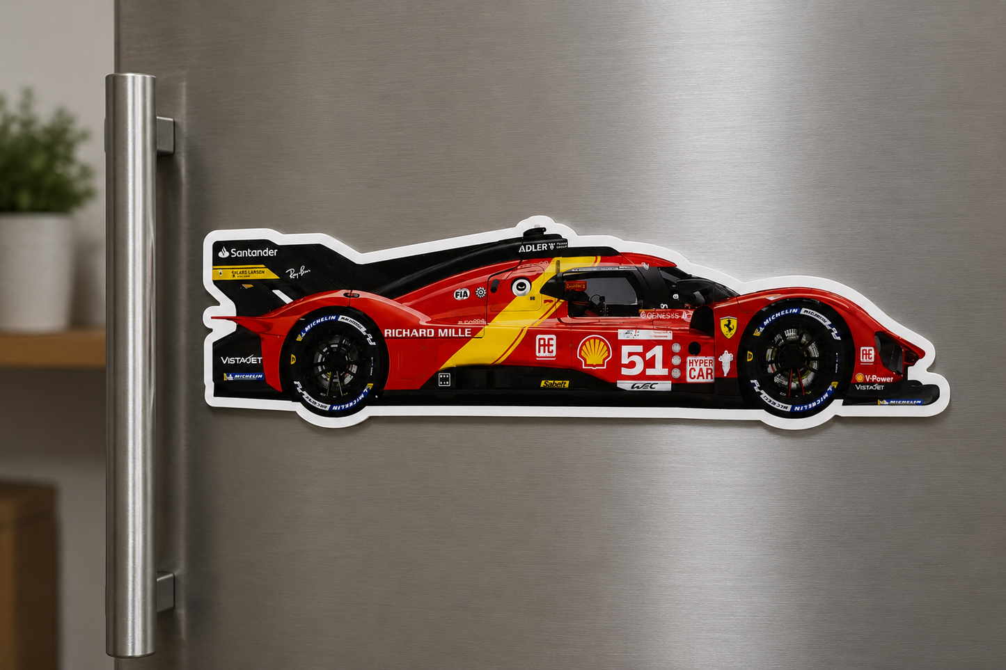 BMW McLaren F1 GTR Gulf Racing Magnet – #33 Race Car Design | 15 cm x 4.5 cm