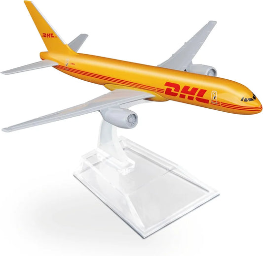 Aircraft Model DHL-757 Passenger Aircraft ( code-132 ) Diecast matel 16cm'Scale With Display Stand