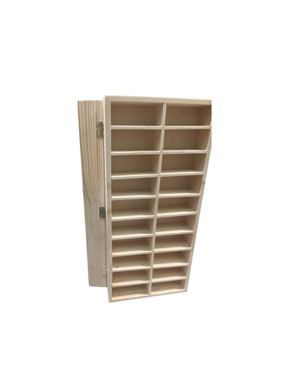 Foldable Wooden 40 Compartment Car Storage Case  1:64 Scale