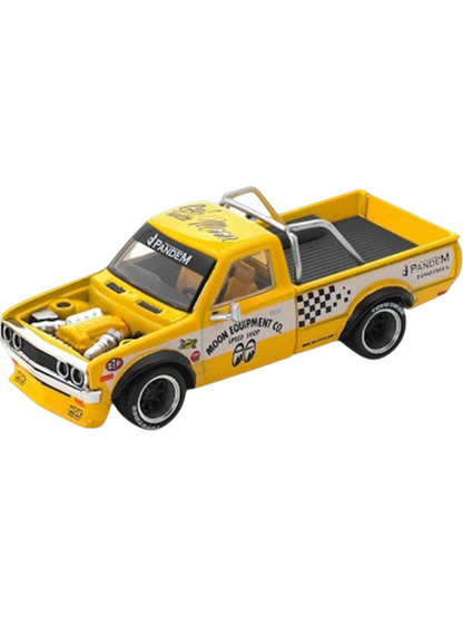 POP RACE Pandem Datsun 620 Pickup Yellow 1:64 Die-Cast Car Model | PR64-250