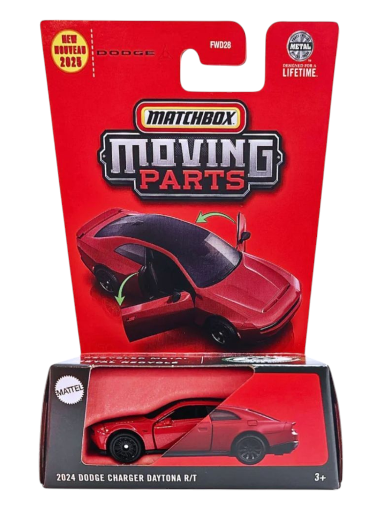 Matchbox Moving Parts 2024 Dodge Charger Daytona R/T Imported Mainline 1:64 Scale