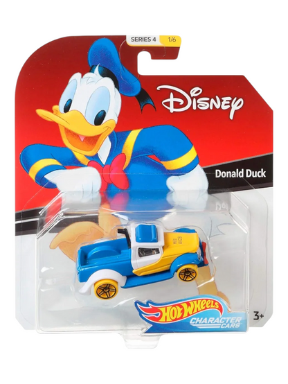 Hotwheels Character Cars Donald Duck Series 4 Disney Premium 1:64 Scale