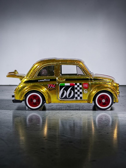 HotWheels '60S FIAT 500D MODIFICADO' Imported Mainline 1:64 Scale Super Treasure Hunt (With protector)