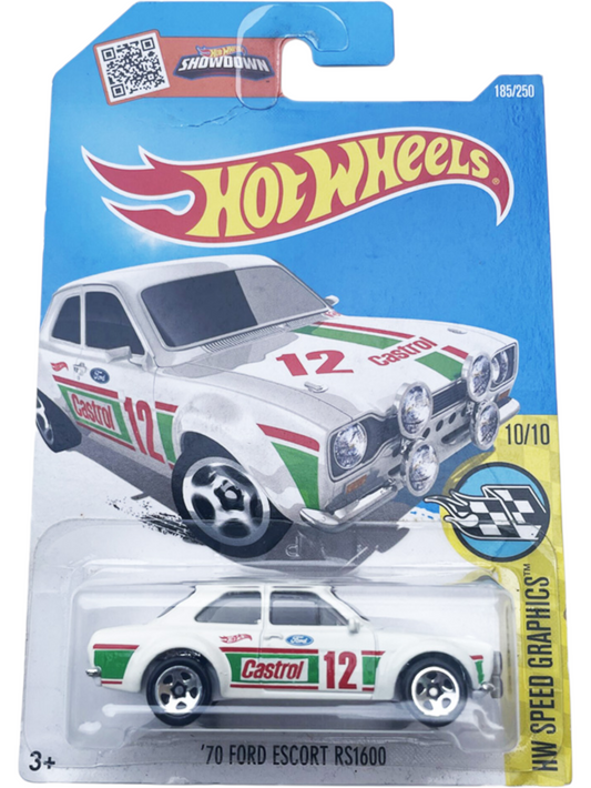 HotWheels 70 Ford Escort Rs1600 Imported Mainline 1:64 Scale DHX59-D7B3