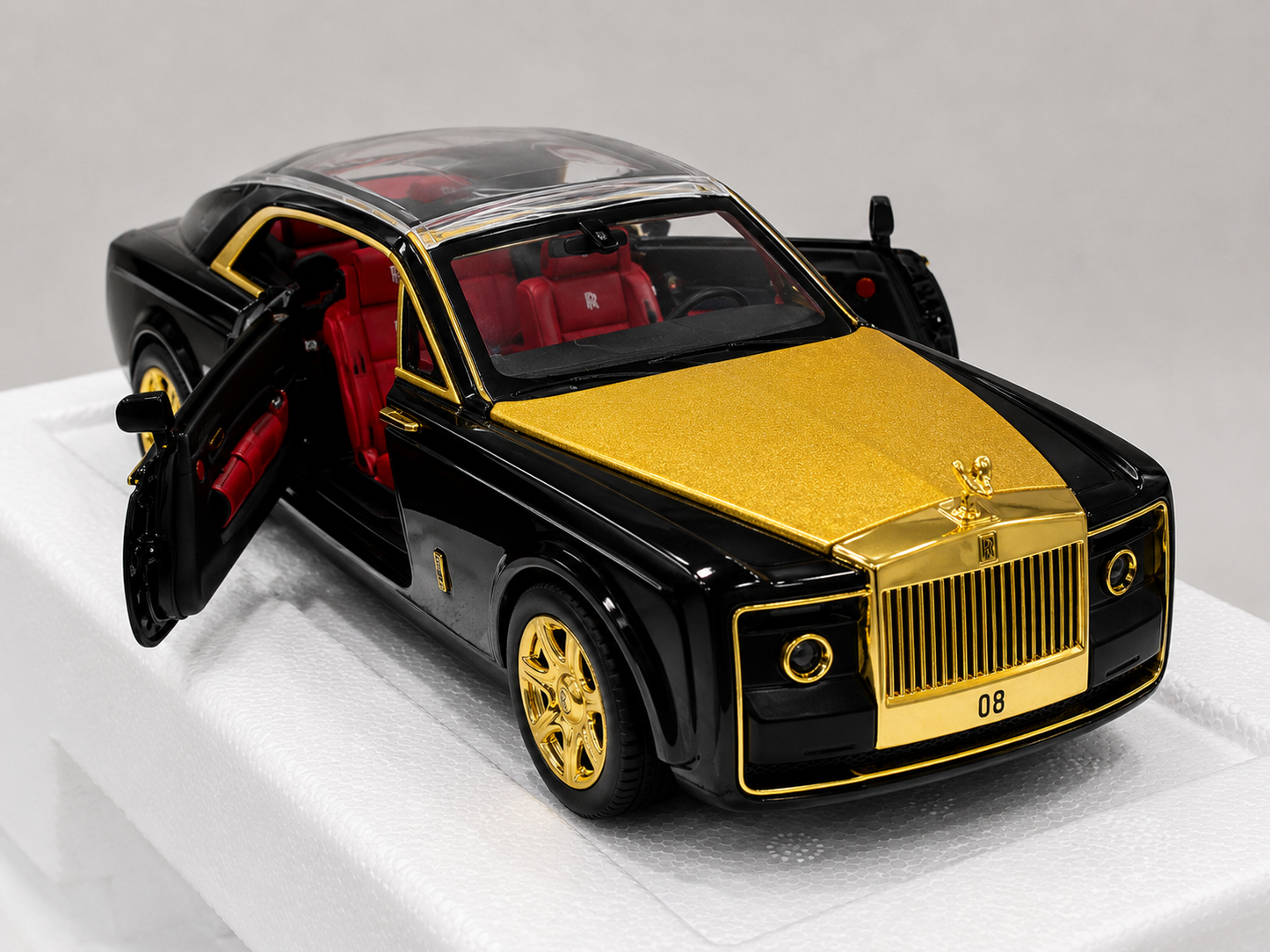 XLG Rolls-Royce 1:24 Scale Luxury Coupe Die Cast Model Car | Openable Doors | Light & Sound | Pull Back Action