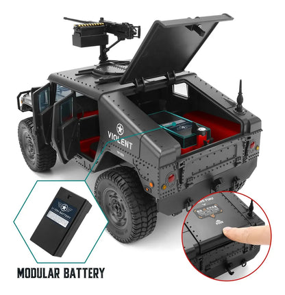 Climbing Car 2.4 GHz Control System, Model Car Door Can Be Opened Trunk is Open, Bettery Compartment Metal Chassis Side Guard Full Scale Simulation 4×4 1:14 Scale Remote Control rc