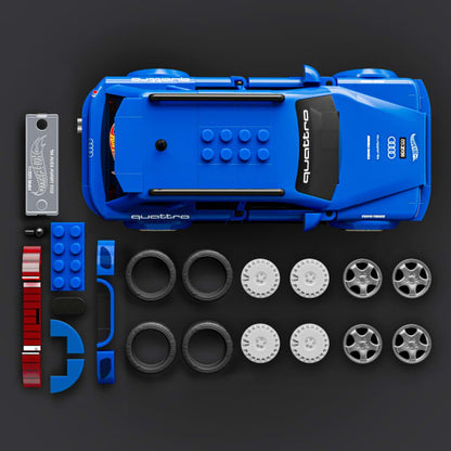 HotWheels 94 Audi Avant RS2 Building Set 10+253 Pcs Exclusive Metal Car 1:32 Scale (box damaged)