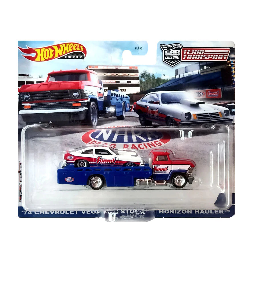 HotWheels Team Transport 74 Chevrolet Vega Pro Stock Horizon Hauler Imported 1:64 Scale