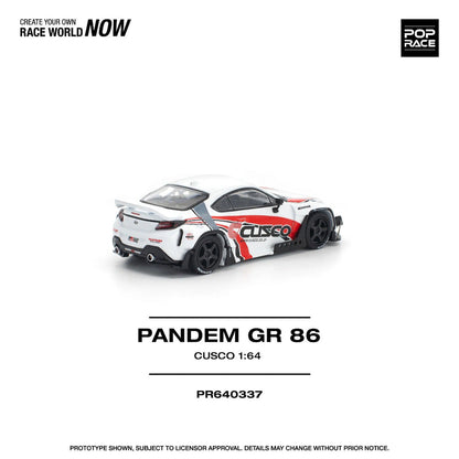 (PR640337) POP RACE PANDEM GR 86 CUSCO  1:64 Scale Diecast Model Car