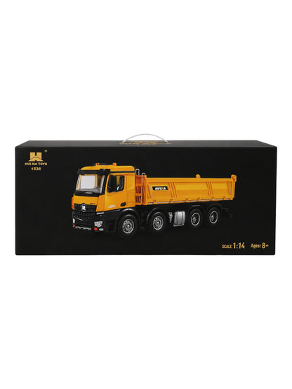 HUINA 1536 1:14 RC Alloy Dump Truck – 12 Functions Remote Control Engineering Construction Vehicle truck can easily carry up to 6000 grams (6 kg)