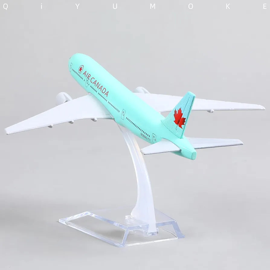 Aircraft Model Boeing 777 Air Canada Diecast Metal Airplane Model with Stand Airlines Model Plane Alloy Display Collectible Model 16cm (Code 135)