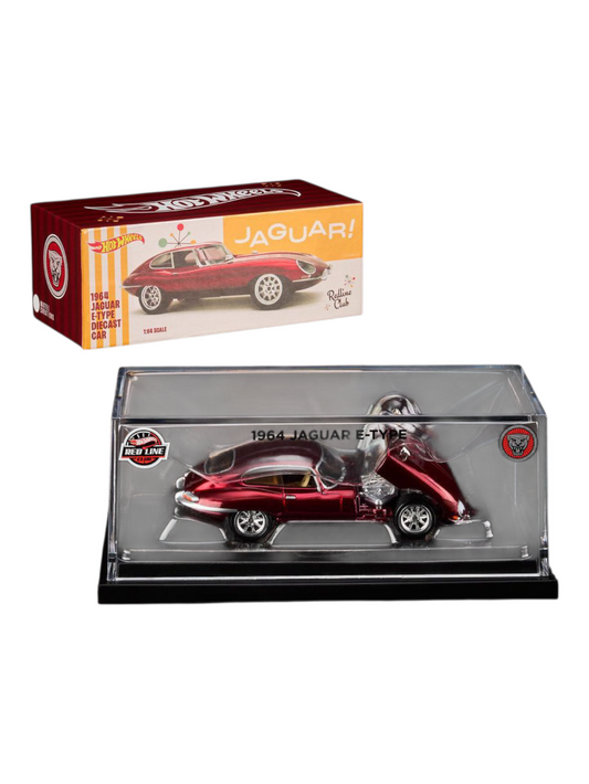 HotWheels 1964 Jaguar E-Type RLC 1:64 Scale (With Acrylic Case)JCP68