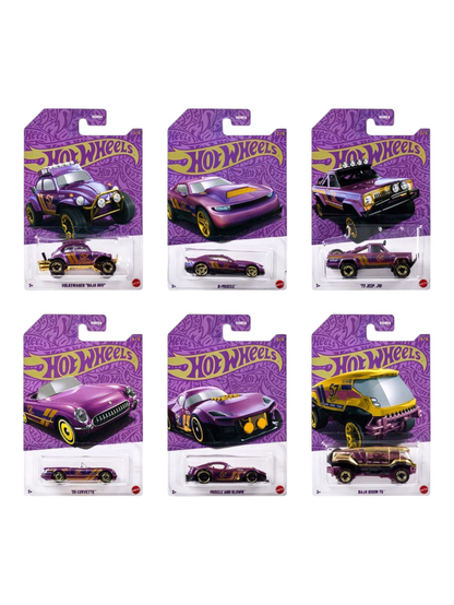 HotWheels 57th aniversary Pearl and Chrome Set of 24 Cars with Chase Piece 1:64 Scale