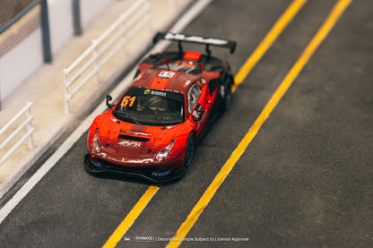 Tarmac Works Ferrari 488 GT3 Macau GT Cup 2022 Harmony Racing Chen Weian 1:64 Scale (With Acrylic Case)