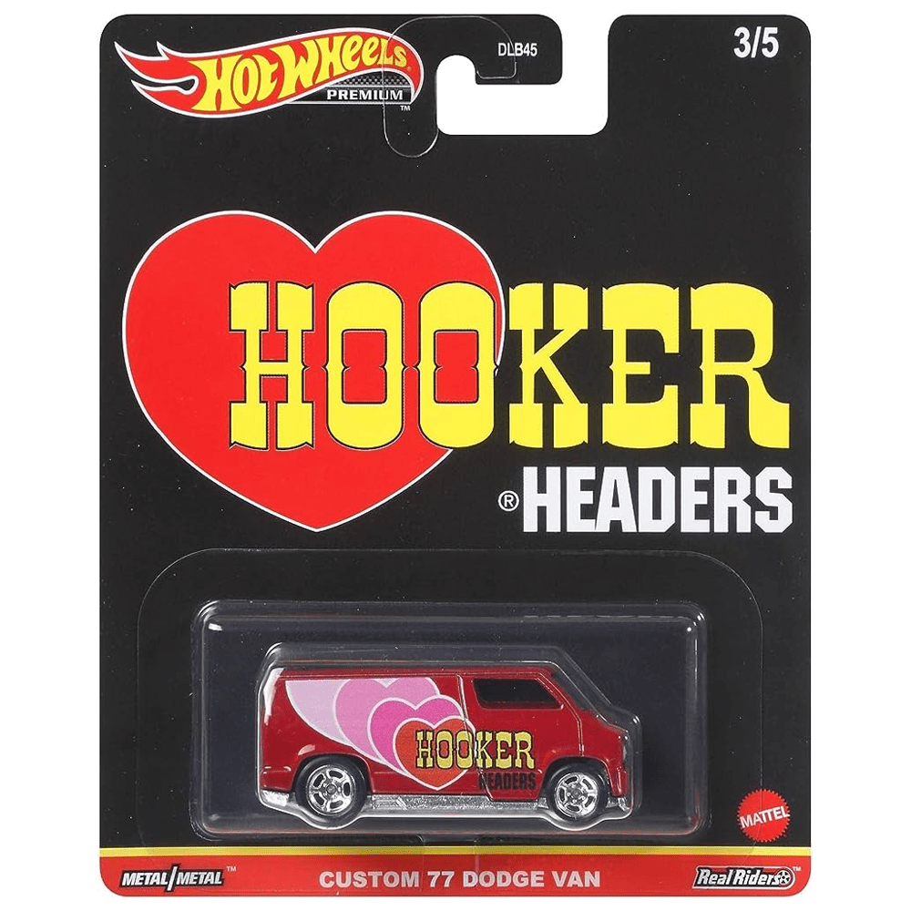 HotWheels Hooker Headers Custom 77 Dodge Van Imported Premium 1:64 Scale