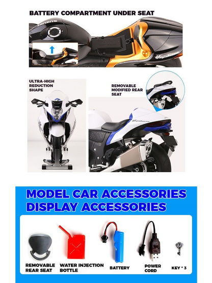 Suzuki Hayabusa GSX-1300 R Alloy Model 1:6 Scale (Colour -Black)