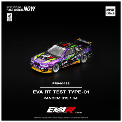 Pop Race PR64-432 Eva Rt Test Type-01 Pandem S13 1:64 Scale