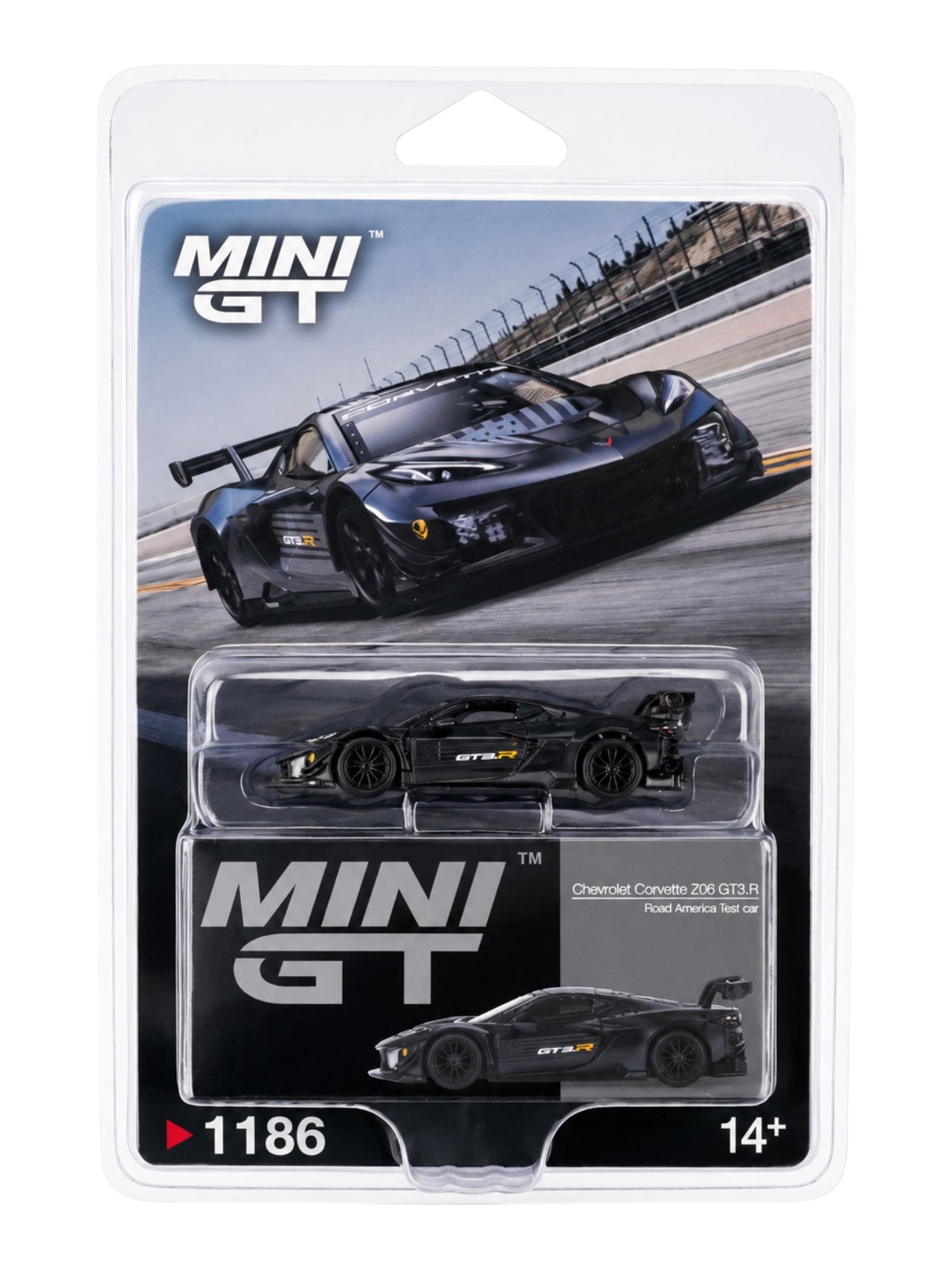 Mini GT Chevrolet Corvette Z06 GT3.R Road America Test Car (No.1186) 1:64 Scale