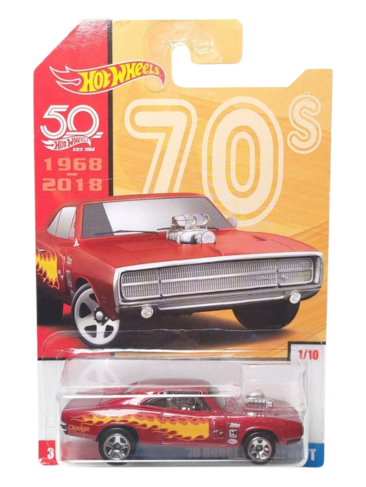 Hotwheels '70 Dodge charger r/t imported card art mainline 1:64 Scale