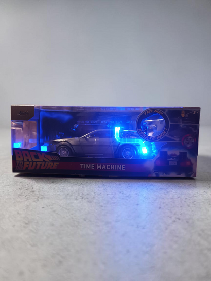 Jada Back To The Future Time Machine With Light Hollywood Rides Imported 1:24 Scale Diecast Model