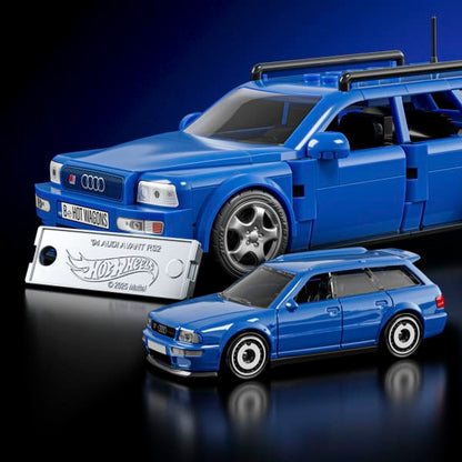 HotWheels 94 Audi Avant RS2 Building Set 10+253 Pcs Exclusive Metal Car 1:32 Scale (box damaged)