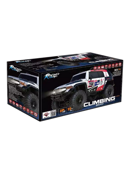 RC Cars Racing Rally RTR Remote Control Car 4WD 2.4GHz Brushed Offroad Racing Hobby Grade Model Vehicle with LED Lights 2Pcs Battery Climbing Beast 1:10 Scale