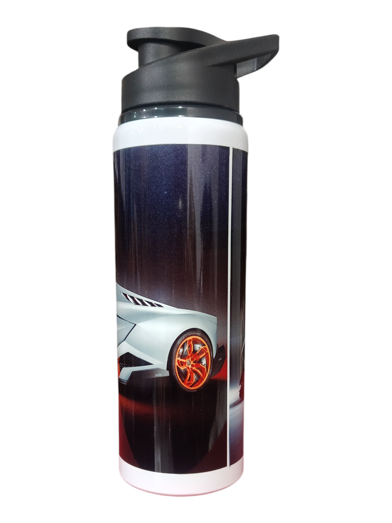 Water Bottle with Lamborghini Car Print-Stylish & Leakproof