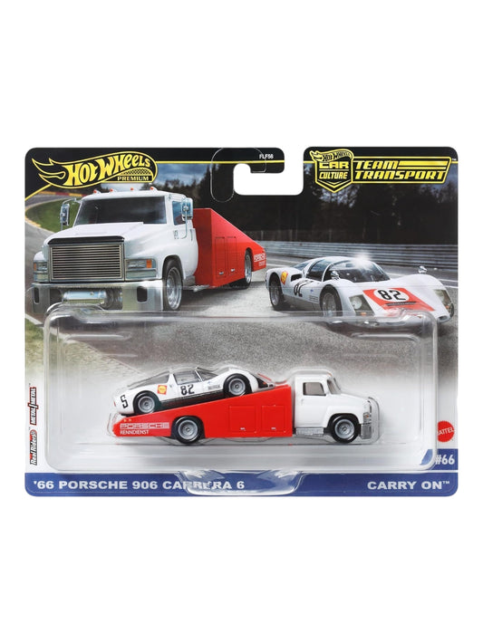 HotWheels Team Transport 66 Porsche 906 Carrera 6 Carry On Imported 1:64 Scale