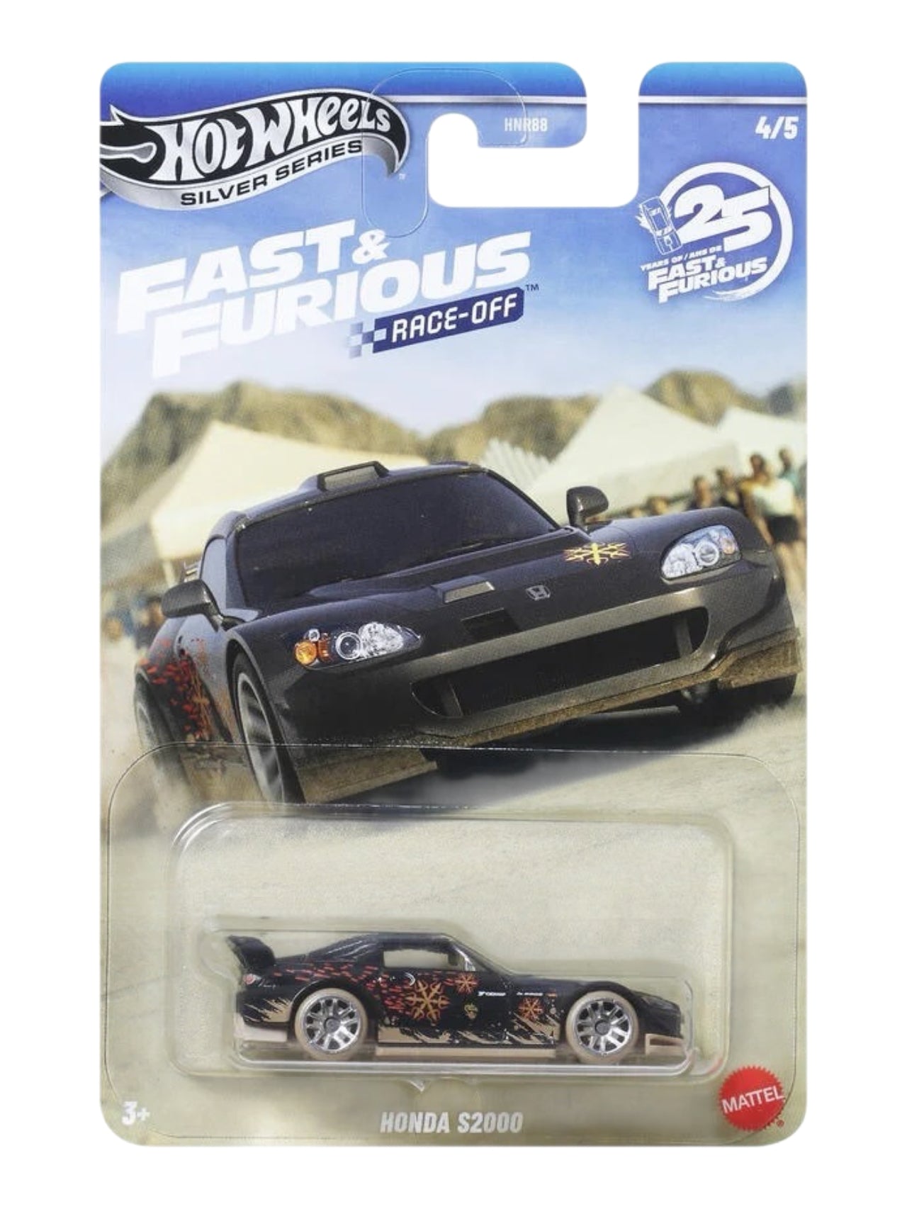 HotWheels Silver Series Fast And Furious Race- Off Set Of 5 Diecast Toyota Celica , Mazda RX-7 , Honda S2000 , Civic Eg , Volkswagen Jetta Mk3  1:64 Scale